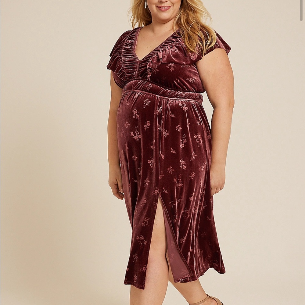 Nwt Eyeshadow Burgundy Dress Size M